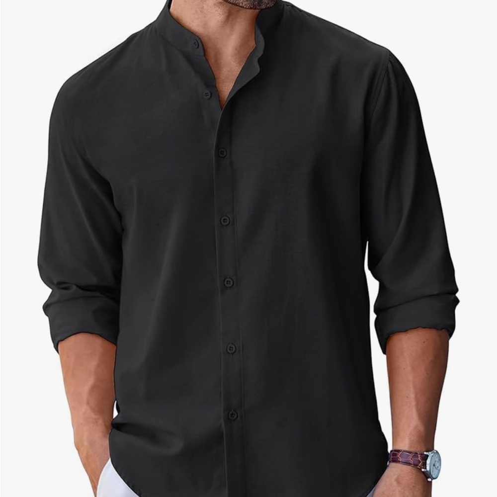 NWT XL Men's Black Button-Up Shirt